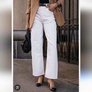 Letters to Juliet Sicily Raw Frayed Hem High Waist  Wide Leg